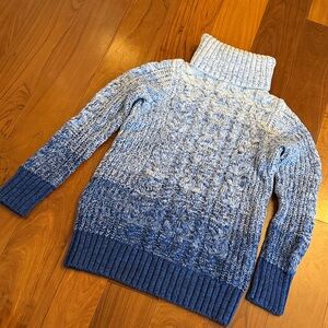 GAP Blue Gradient Turtleneck Sweater